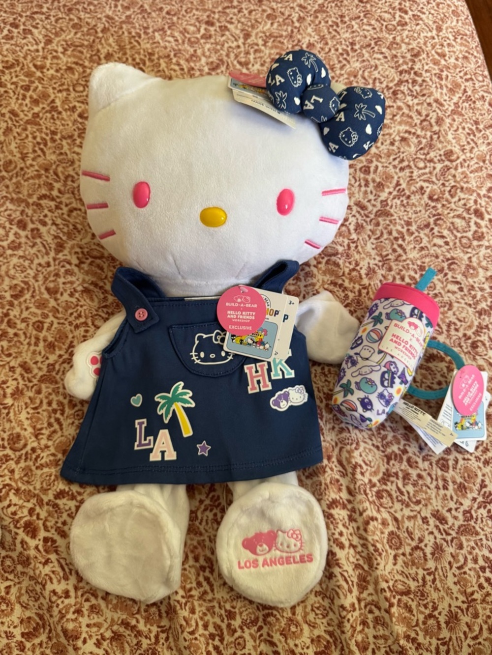 Hello kitty build a bear LA Exclusive denim set bab